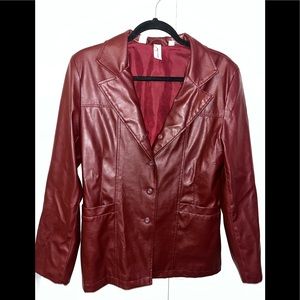Pleather Red Jacket